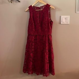 Pink floral lace WHBM dress size 6, wore once!